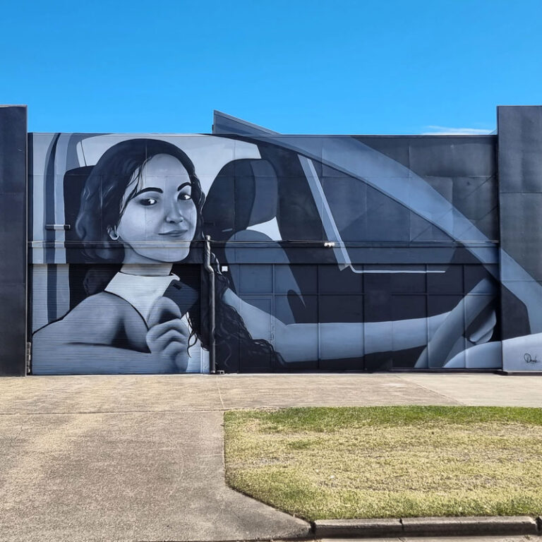 drule art - street art concepts car business mural