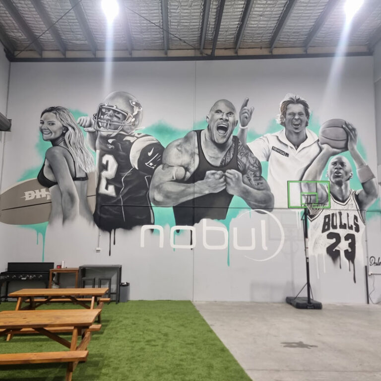 drule art - street art concepts gym sports mural